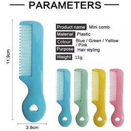 4Pcs Colorful Round Tip Bristles Baby Cute Comb Baby Grooming for Sensitive Scalp Skin, for Nursery Newborn Infant Girl Boy Kids Comb Baby