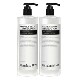 Nard Rice Bran Brightening Cleansing Foam, 500ml, 2 pieces / 나드 쌀겨 브라이트닝 클렌징폼, 500ml, 2개