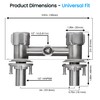 Renator All Metal RV Shower Faucet, Camper Shower Faucet Valve,