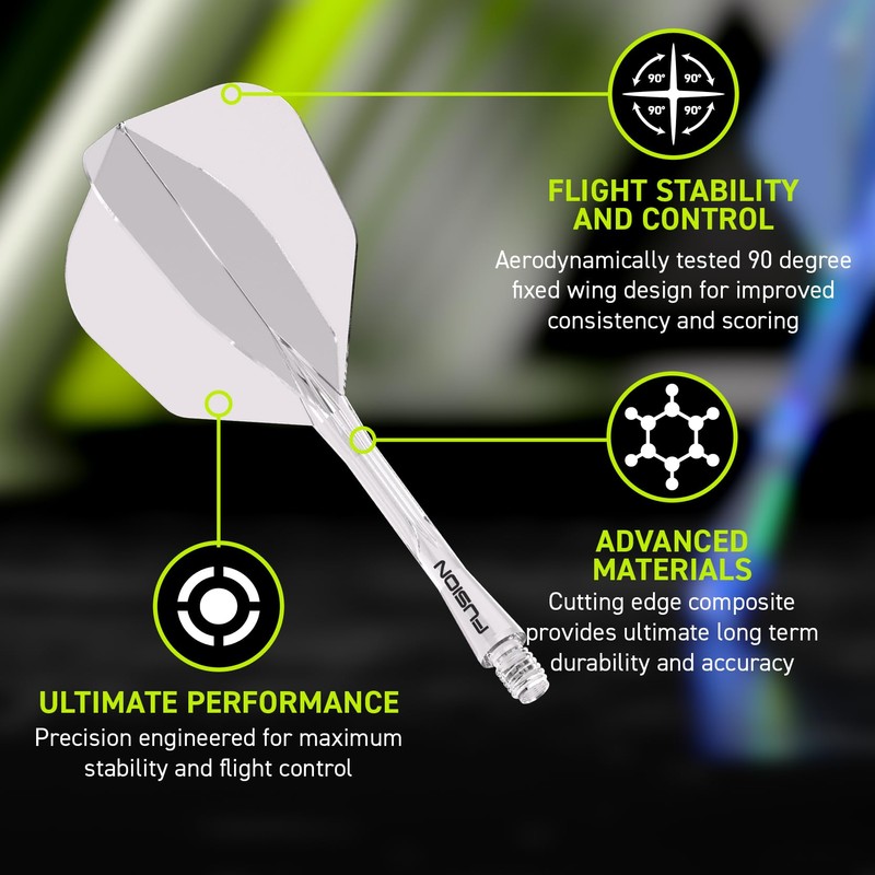 WINMAU Darts Fusion Integrated Flight & Shaft System - No.6