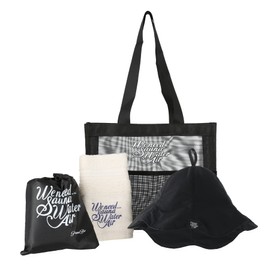 Primal Blue Sauna Set, Sauna Hat, Sauna Mat, Face Towel, Mesh Tote Bag, Sauna, Activity, Introductory Set, Camping, Public Bath (NEEDSAUNA Logo, Tulip)