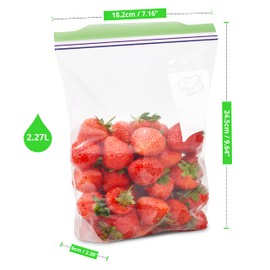 XupZip Premium Lebensmittel Aufbewahrungs beutel | UK Half Gallon Size Gefrierbeutel, Strapazierfähige Lebensmittelbeutel, Kunststoff | BPA freie, Halbe Gallone / 2,27 l – 50 Beutel