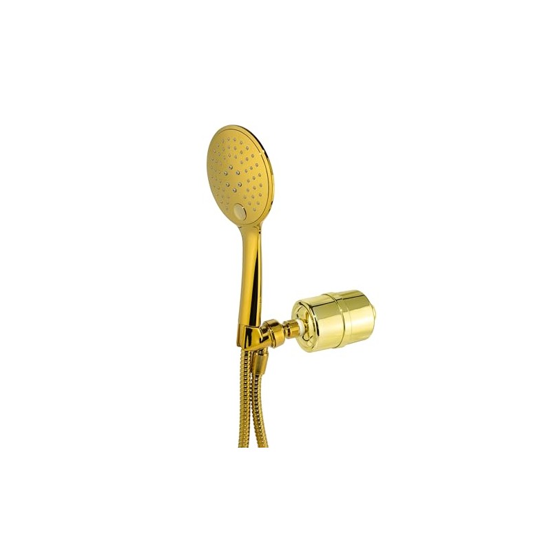 Crystal Quest Luxury Handheld Shower Power Filtration System - Gold