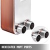 BestEquip Heat Exchanger 3"x7.5" 40 Plates Brazed Plate Heat Exchanger