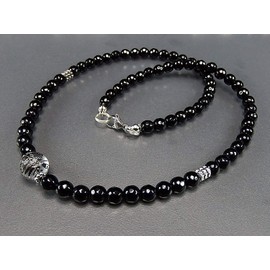Stone Town Black Dragon Crystal Onyx Necklace Natural Stone Hand Carved Good Luck MAGIC FOR 60 cm