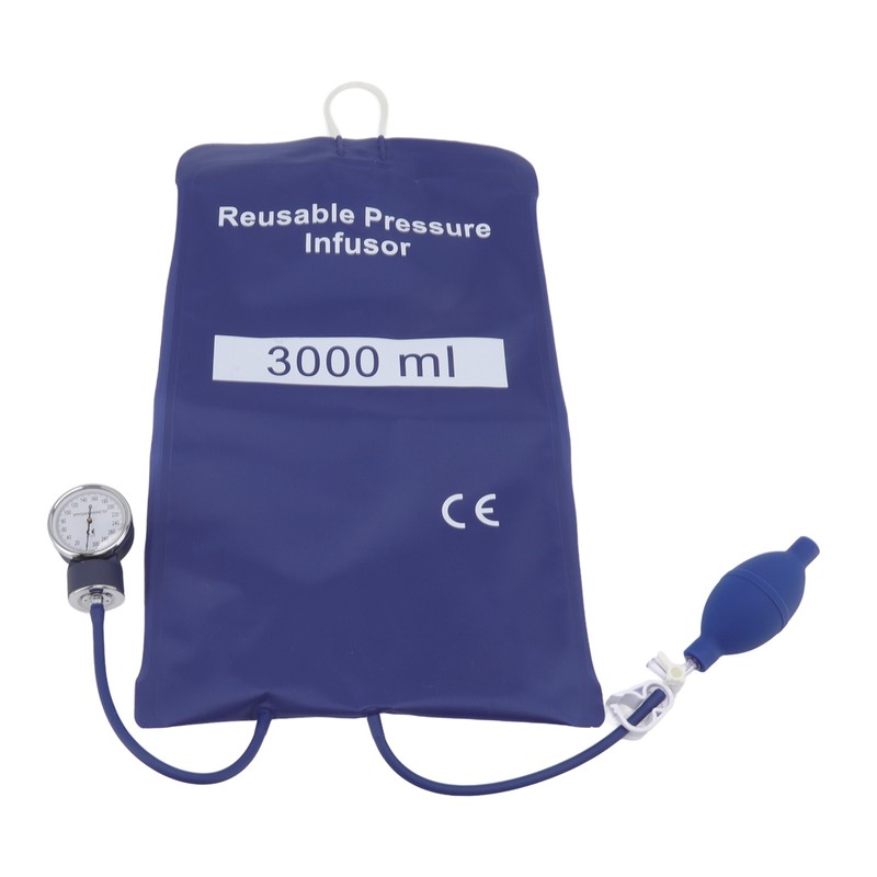 3000ml Pressure Infuser Bag with Pump and Metal Gauge for