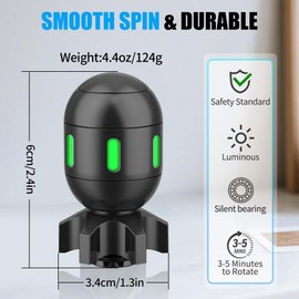 Atomic Bomb Fidget Spinner for Kids Adults, Transformable Fidget Toy with Luminous Light for Stress Relief, Cool Glow in Dark Desk Decor, Perfect Birthday for Dad Boys Men