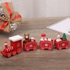 1 PC Christmas Train, Painted Wooden Christmas Train Decoration, 4