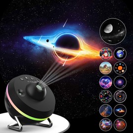 Galaxy Projector for Bedroom,Planetarium Star Projector with 4K Replaceable 13 Galaxy Discs,HD Image Large Projection Area,Starry Sky Night Light for Kids Adults Ceiling Home Theater Living Room Decor