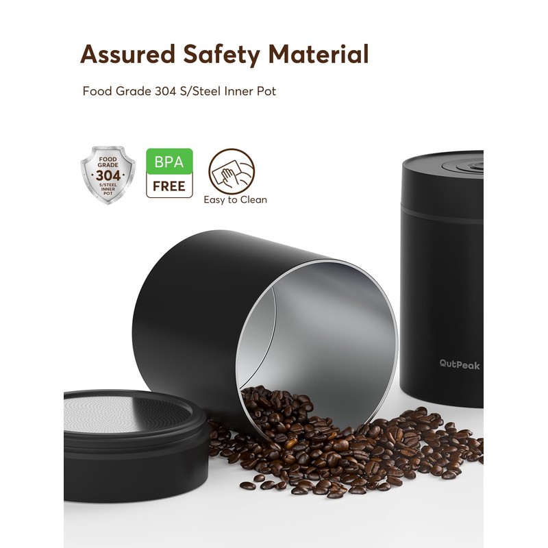OUTPEAK Neo 2025 Kilo Auto Vacuum Coffee Canister, 1.5L Capacity