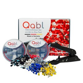 Generisch Qabl Wire End Ferrules Set with All-In-One Tool, 750 Pieces (0.5 mm² to 6.0 mm²), Crimp Pliers, Cable Sleeves, Crimping Pliers, Crimping Pliers Set, Wire End Ferrules, Power Tool, Crimping