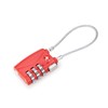 COLLBATH Portable TSA Cable Luggage Lock Combination Padlock Code Rosy