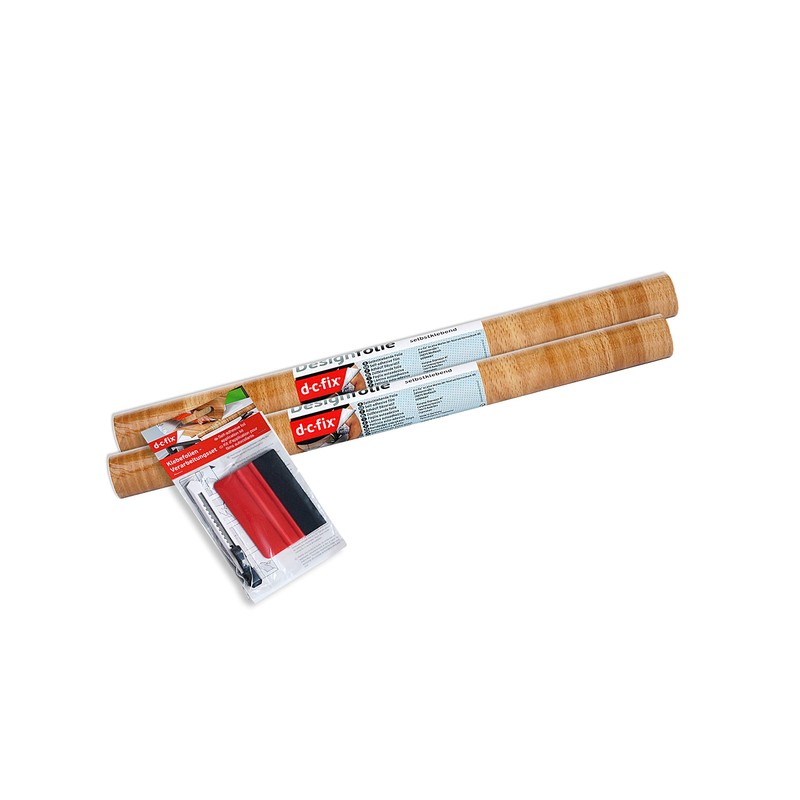 d-c-fix 346-0168-2PKA Decorative Self-Adhesive Film, Butcher Block, 17" x 78"