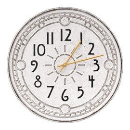 Clarus Crystal Spherra 16" Indoor Outdoor Wall Clock Made from Solid cast Aluminum