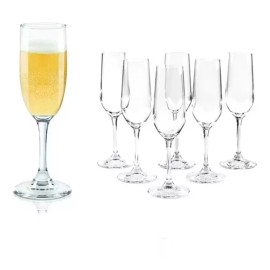 Cristar Juego De 24 Copas Flauta Para Champagne 183 Ml Cristar