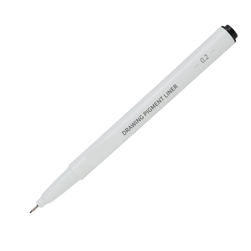 10Pcs Waterproof Micro Line Pens Strong Coverage Black Micro Pens