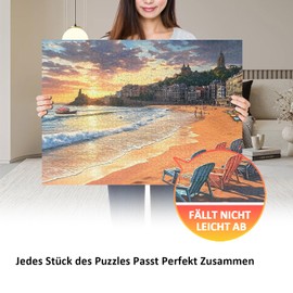 Yunlus Jigsaw Puzzle for Adults, 1000 Pieces, Impossible, Heavy, Difficult Challenging, Jigsaw Puzzles for Adults, 1000 Pieces, Quiet Sunset, Beach, Jigsaw Puzzle, 1000 Pieces, 28 x 20 Inch