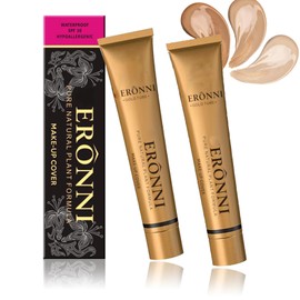 High Coverage Tattoo Cover up Makeup for Body and Face 2PCS Natural Skin Color Body Concealers for Bruises Oily Skin Tattoo,Mini Concealer for Acne and Under Eye Bags,Sweat-Proof Longlasting Perfector