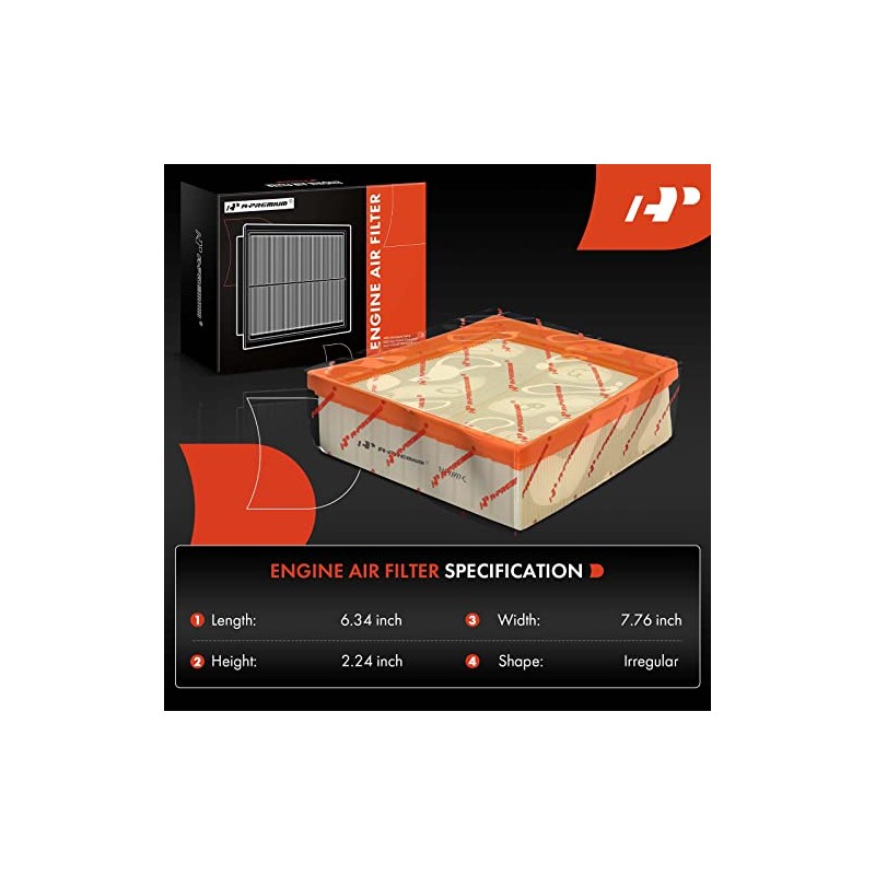 A-Premium Filtro de aire del motor compatible con Ford Fiesta
