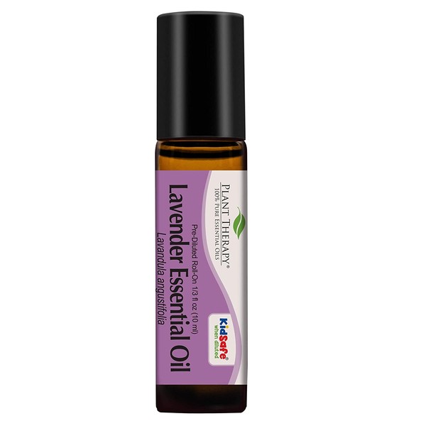 Plant Therapy Lavender Essential Oil 100% Pure, Pre-Diluted Roll-On, Natural Aromatherapy, Therapeutic Grade 10 mL (1/3 oz)