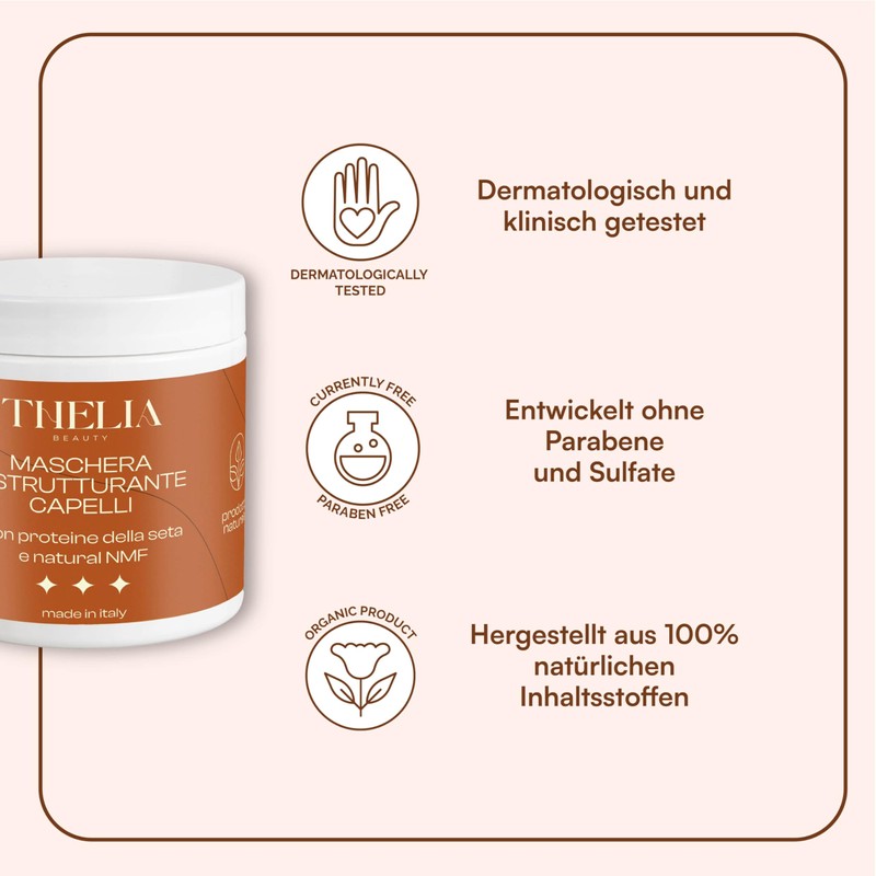Thelia Beauty Restructuring and moisturising hair mask with silk protein