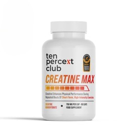 The Ten Percent Club - Creatine Max | 90 Capsules | 3000mg Serving | Creatine Monohydrate Capsules for Faster Muscle Recovery | High Potency Creatine Capsules