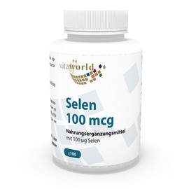 Vita World Selenium 100Mcg 100 Capsules Made in Germany