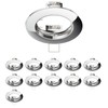 ledscom.de 12 Ceiling recessed Frames CIRC, Round, Glossy Chrome