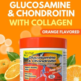 GLC&D CORPORATION Arymar Glucosamine & Chondroitin 1500mg-1200mg with Collagen, Supports Joint Hea