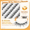 Extensiones de Pestañas 3D Pestañas Voluminosas Alargadoras Material Suave Ideal
