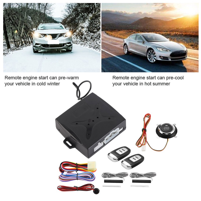 Universal Car Alarm System Engine Ignition Keyless Entry Push Button