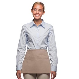 Averill's Sharper Uniforms Reversible Three Pocket Waist Apron Reversible 3 Pocket (Set of 6) Khaki
