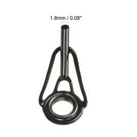 PATIKIL 1.8mm Tube Diameter Fishing Rod Tip Rod Tip Rod Tip Ring Fishing Tackle Repair Kit 3pcs Stainless Steel Black for Saltwater Freshwater Fishing