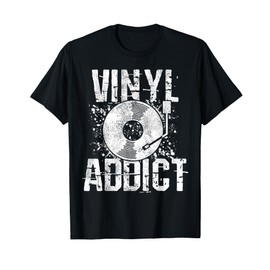 Vinyl Addict Retro Music DJ Old School T-Shirt