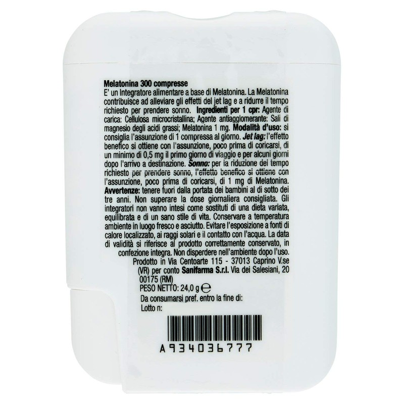 Melatonina System 1mg Sanifarma 300 Compresse
