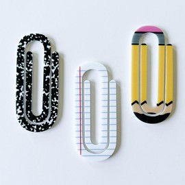 Teacher Paperclip Bookmark set, bookmark gift for teacher, gift for book lovers, acrylic paper clips, teacher appreciation gift, bookmark:_Unpackaged