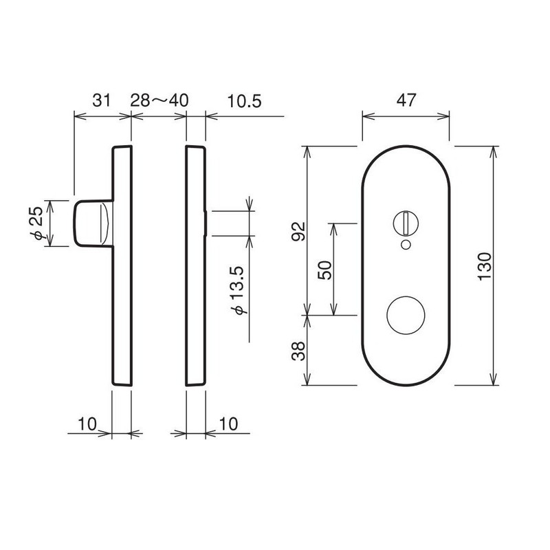 Kawaguchigiken Lever Handle High Lever Lock Blister Pack Satin Gold