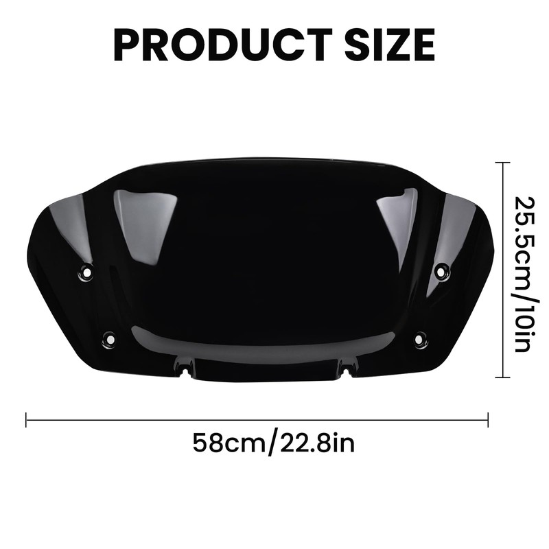 10" Windshield Windscreen Wind Splitter Compatible with Harley CVO Street
