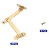 sourcing map 2 Pcs Brass Lid Folding Support Hinge, 3"