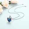 shajwo Cremation Jewelry Rose Flower Heart Urn Necklaces for Ashes