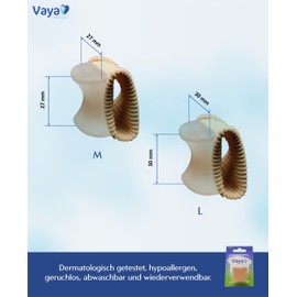 Vaya Medical Toe Separator Hallux Valgus Correction with Fastening Strap Overlapping Toes Medical Polymer Gel SmartGel 1 Piece Size M