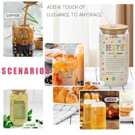 Yeshen Bestie Gifts for Women, Birthday Gifts for Bestie, Friendship Gifts for Bestie, Christmas Gifts for Best Friend, Bff, Bestie, Funny Bestie Definition Can Glass 16oz.