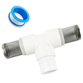 1/2" T Strainers Steel Filter Cover Connected 1/2 in PVC DN15 Water Pipe, Pump Suction Hose Strainer Garden Hose Strainer for Irrigation Garden High Pressure Sprayer Reduce Solid Entry