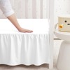 SiinvdaBZX White Crib Skirt Dust Ruffle, Microfiber Crib Bed Skirt