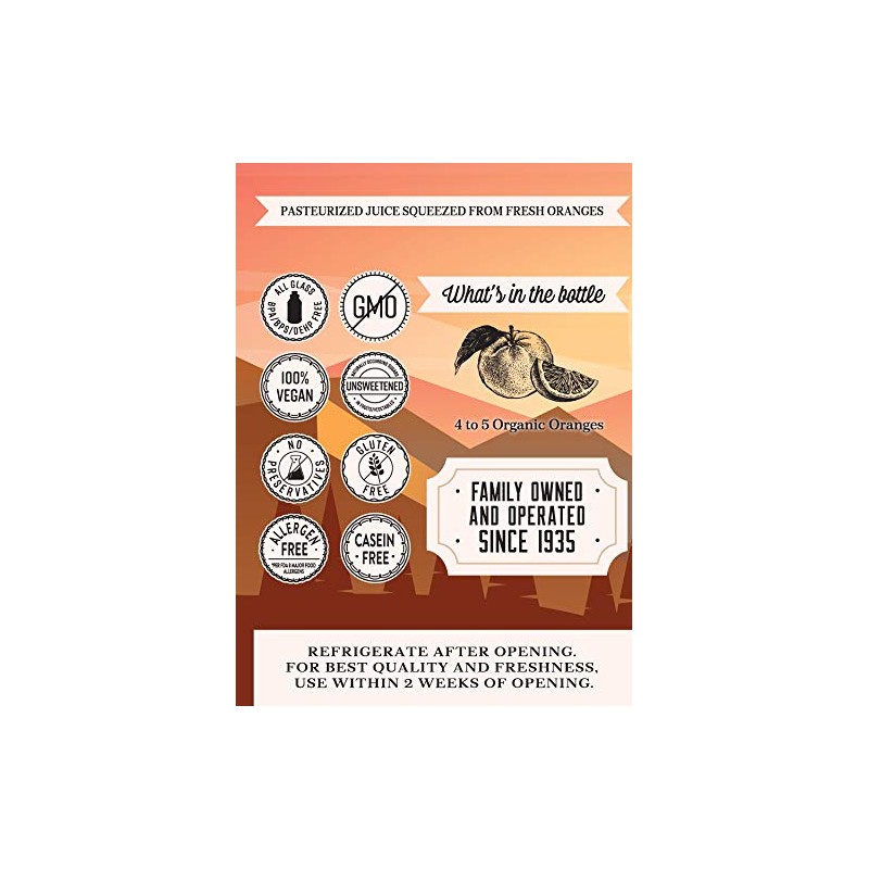 Lakewood Organic PURE Orange, Fresh Pressed, (12.5 Fl Oz (Pack