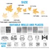 HILIUS Maple Leaf Wall Decor, 8 Pack Resin 3D Wall