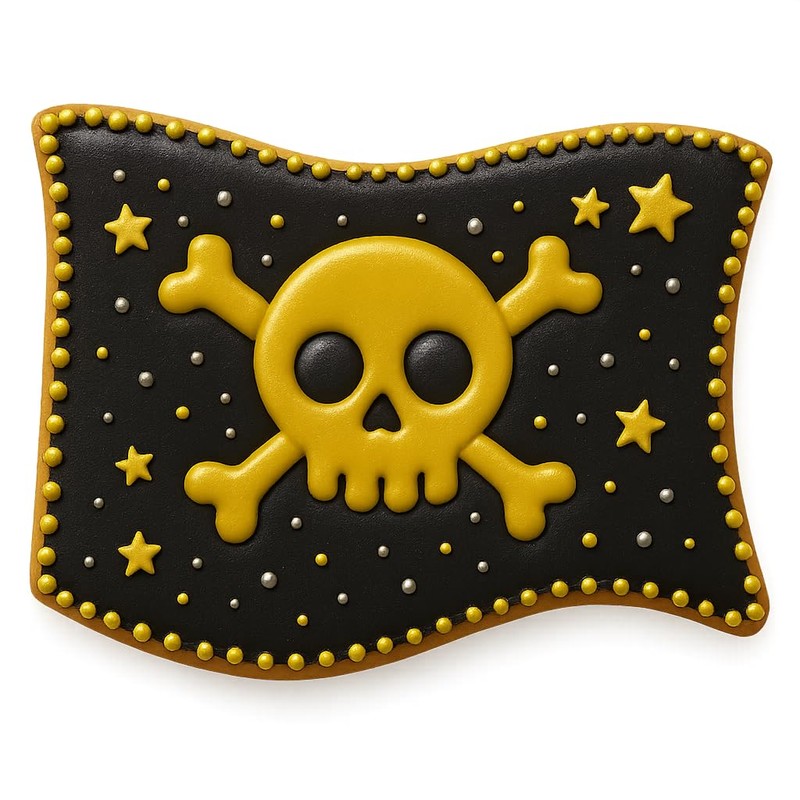 Pirate Flag Cookie Cutter - 4x3.38 Inches, Perfect for Nautical