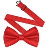 URAQT Men's Bow Tie, Classic Solid Color Pre-Tied Bow Tie