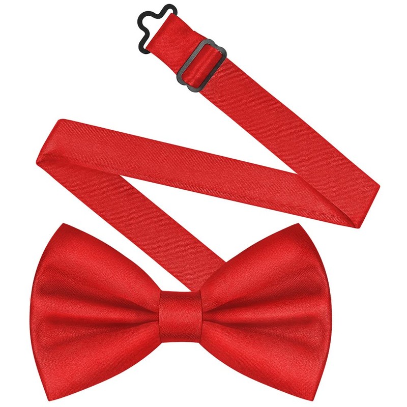 URAQT Men's Bow Tie, Classic Solid Color Pre-Tied Bow Tie