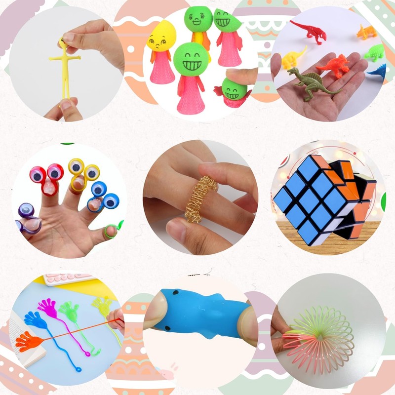 Edmirfun Filled Easter Eggs Fidget Toys, 48PCS PreFilled Easter Eggs